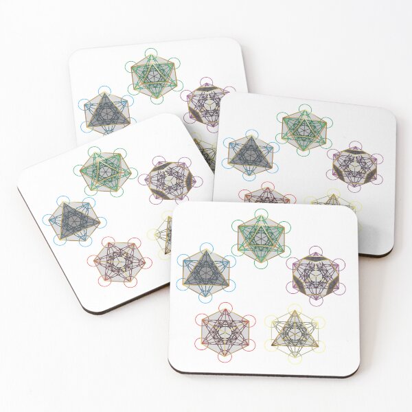 Item preview, Sacred Geometry, Platonic Solids, Metatron, Linear Color Art designed and sold by Xela-Creative.