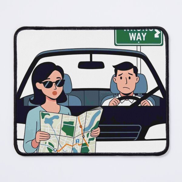 Item preview, I Married Him For Better Or Worse But Not For Directions | Funny Wife Road Trip Shirt designed and sold by Petringo.