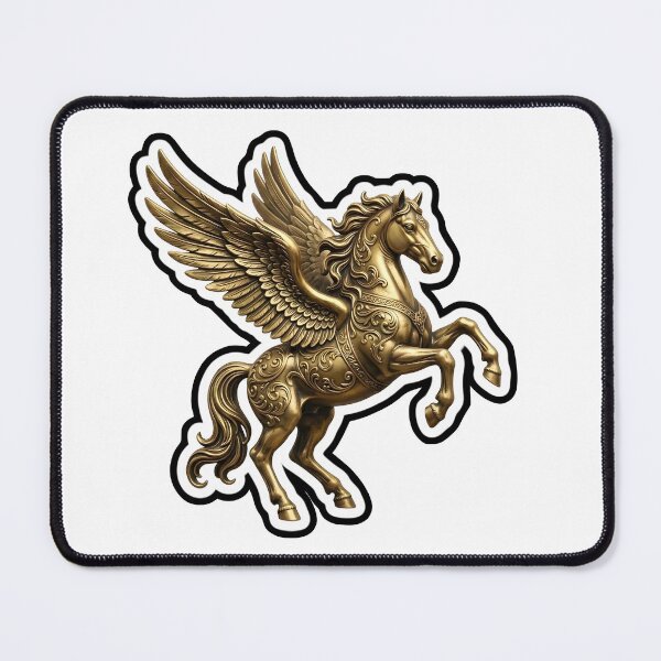 Artikelvorschau, Pegasus – Griechisches geflügeltes Pferd, Bronze, Gold, FAS entworfen und verkauft von FASAventuras.