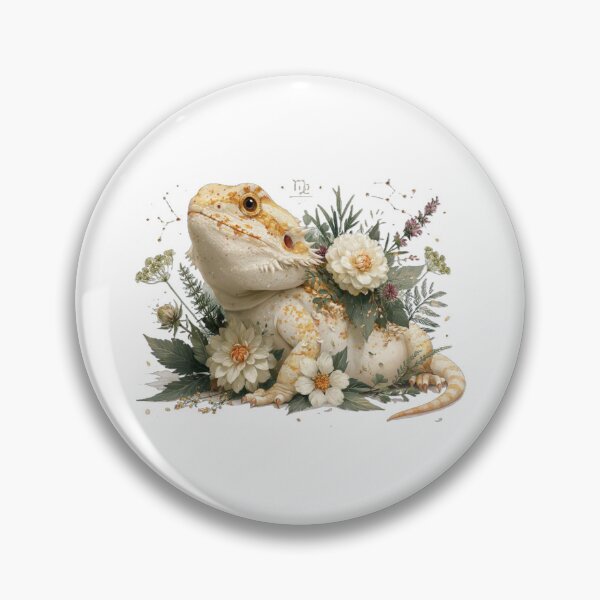 Item preview, Kawaii Bearded Dragon Zodiac Virgo | Cute Reptile Astrology Art designed and sold by Moonlit Menagerie.