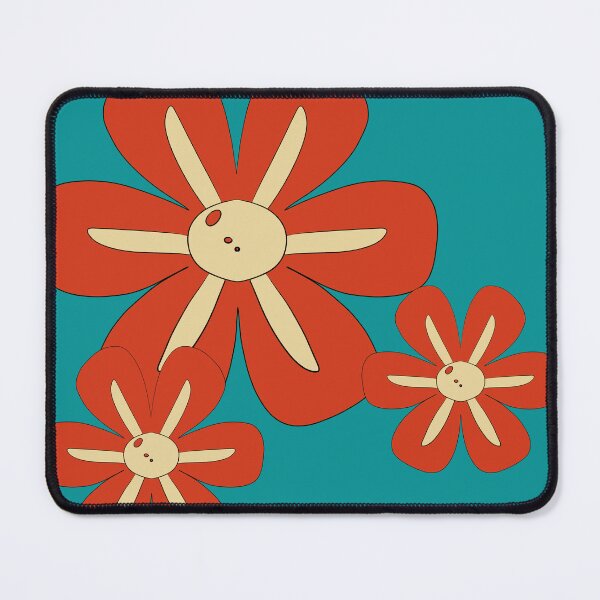 Item preview, Orange burned Retro Flowers 96 – Vintage Flower Design  designed and sold by StefanStudioArt.
