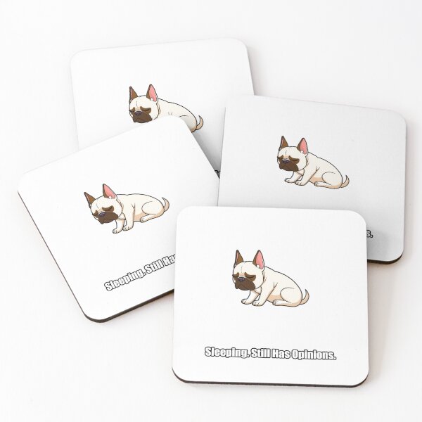 Item preview, French Bulldog Sticker - Sleeping Still Has Opinions - Funny Frenchie Gift designed and sold by pawdrops.