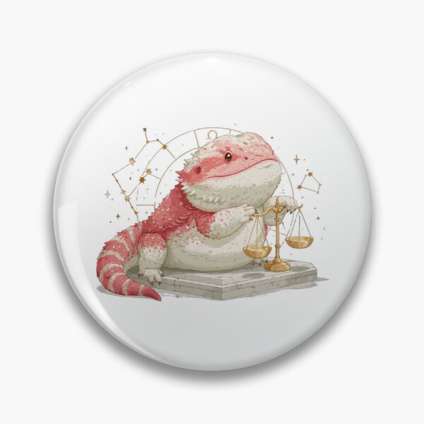 Item preview, Kawaii Bearded Dragon Zodiac Libra | Cute Reptile Astrology Art designed and sold by Moonlit Menagerie.