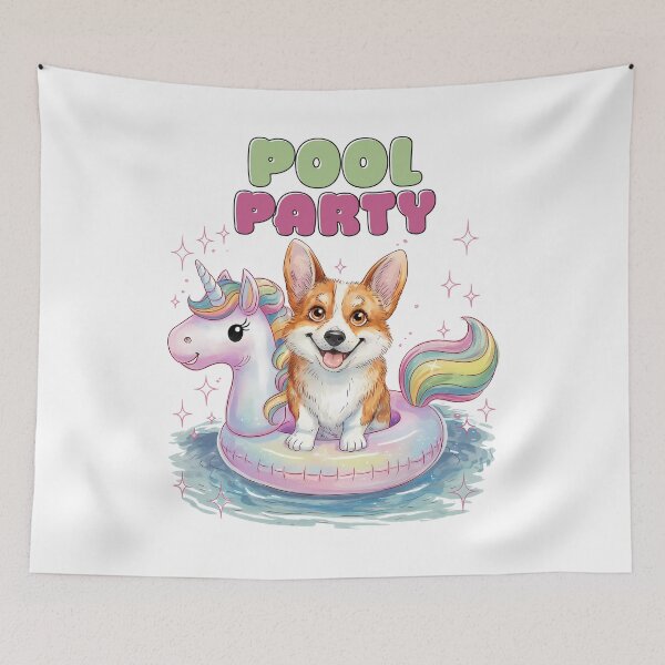 Item preview, Corgi Pool Party  designed and sold by piendekmu.