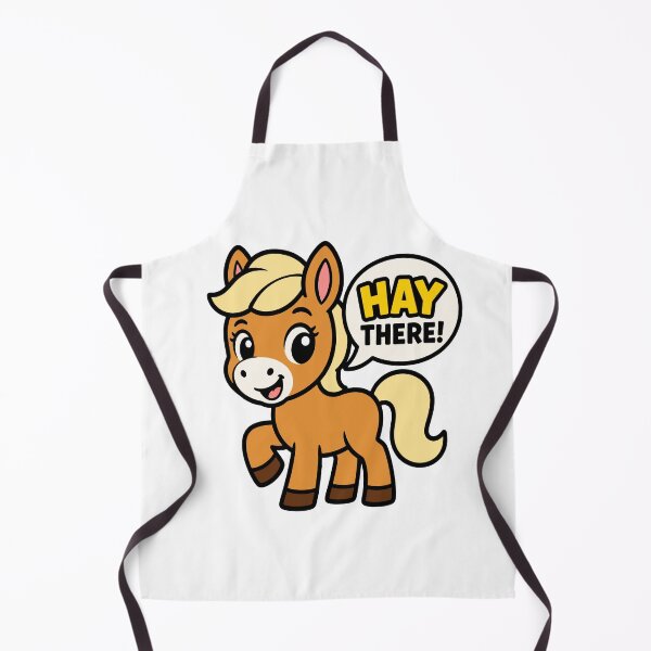 Item preview, Cute pony with Hay There speech bubble designed and sold by Lyfeinsights.