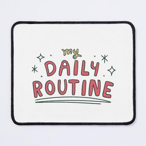 Item preview, My Daily Routine Typography Illustration designed and sold by DailyDoodlesBySumbul.