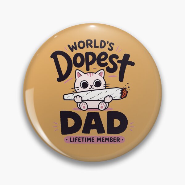 Item preview, Funny Cat Worlds Dopest Dad Cigar Typography designed and sold by bosamji.