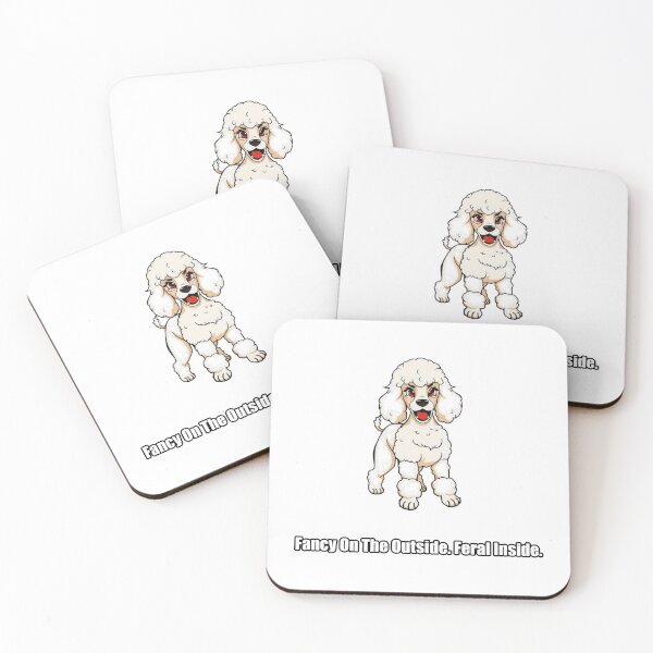 Item preview, Poodle Sticker - Fancy On The Outside Feral Inside - Funny Poodle Gift designed and sold by pawdrops.