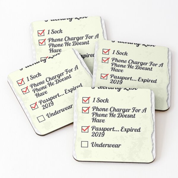 Item preview, My Husband's Vacation Packing List | Funny Wife Travel Checklist Humor Gift designed and sold by Petringo.