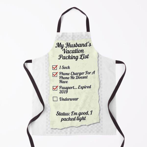 Item preview, My Husband's Vacation Packing List | Funny Wife Travel Checklist Humor Gift designed and sold by Petringo.