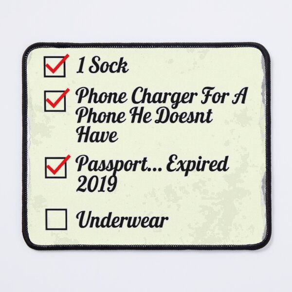 Item preview, My Husband's Vacation Packing List | Funny Wife Travel Checklist Humor Gift designed and sold by Petringo.