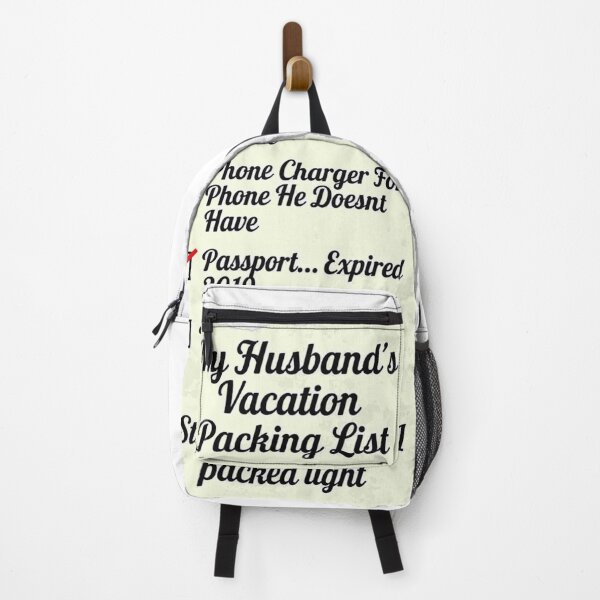 Item preview, My Husband's Vacation Packing List | Funny Wife Travel Checklist Humor Gift designed and sold by Petringo.