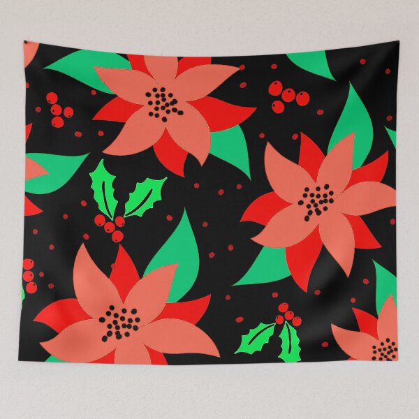 Item preview, Christmas Red Poinsettia Holiday Pattern  designed and sold by DEC02.