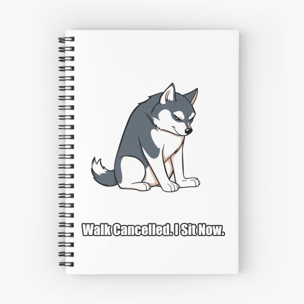 Item preview, Husky Sticker - Walk Canceled I Sit Now - Funny Husky Gift designed and sold by pawdrops.