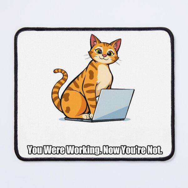 Item preview, Tabby Cat Sticker - You Were Working Now Youre Not - Funny Cat Gift designed and sold by pawdrops.