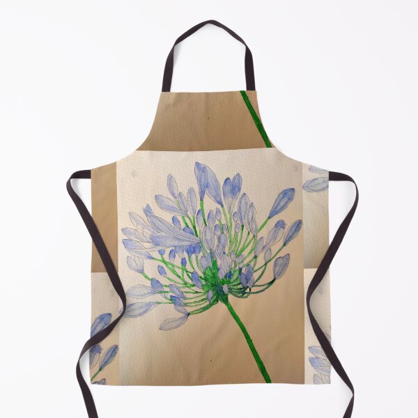 Item preview, Blue Agapanthus flower watercolour painting designed and sold by esvb.