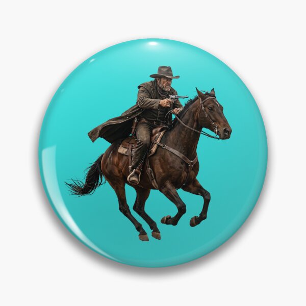 Item preview, Vintage Western Cowboy Riding Horse Cinematic Outlaw Art designed and sold by Utopian-Magic.