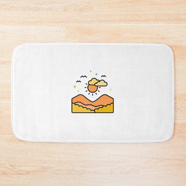 Item preview, Sunny Hills and Clouds Nature Illustration designed and sold by DailyDoodlesBySumbul.