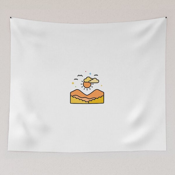 Item preview, Sunny Hills and Clouds Nature Illustration designed and sold by DailyDoodlesBySumbul.