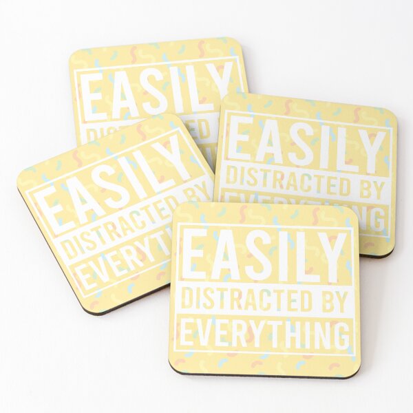 Item preview, easily distracted by everything light yellow designed and sold by ExcessiveSarcasmCo..