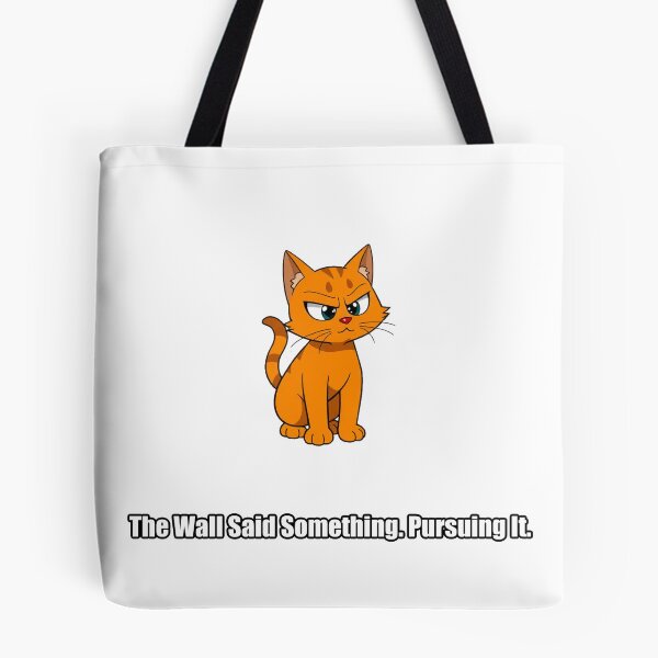 Item preview, Orange Cat Sticker - The Wall Said Something Pursuing It designed and sold by pawdrops.