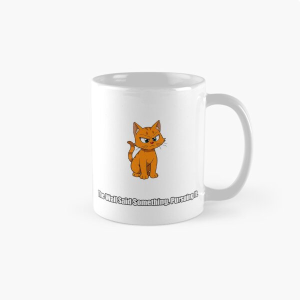 Item preview, Orange Cat Sticker - The Wall Said Something Pursuing It designed and sold by pawdrops.