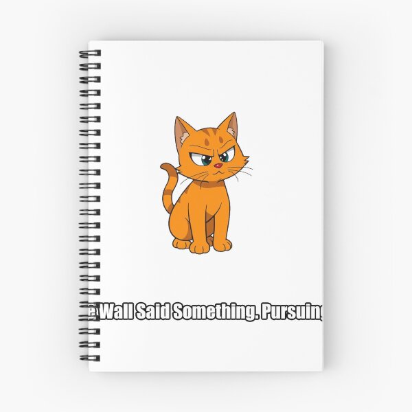 Item preview, Orange Cat Sticker - The Wall Said Something Pursuing It designed and sold by pawdrops.