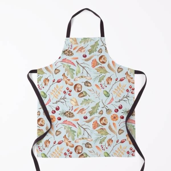 Item preview, Forest Themed Autumn Pattern on Sky-blue designed and sold by Flowersforbear.