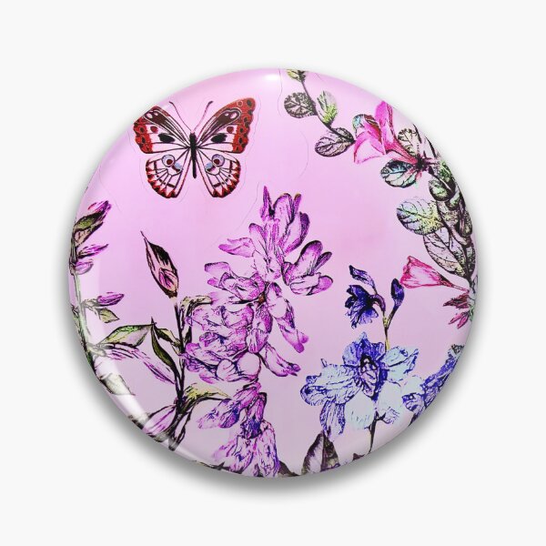 Item preview, Pink Sky, Flowers, and Butterflies designed and sold by ROSENDE ART HOUSE.