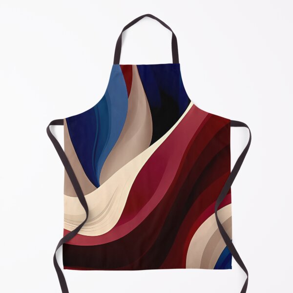 Item preview, Fluid Abstract Waves | Cream Red Navy Flow Art designed and sold by Shirdon2.