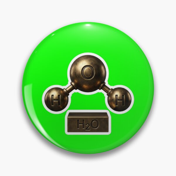 Item preview, H₂O Water Molecule Gold Bronze designed and sold by FASAventuras.