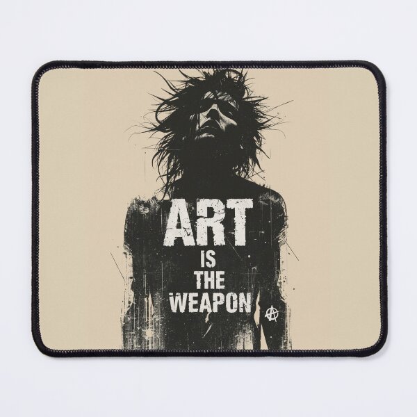Item preview, Art Is The Weapon Anarchy Punk Rock Portrait Graphic designed and sold by ERODED SELF.