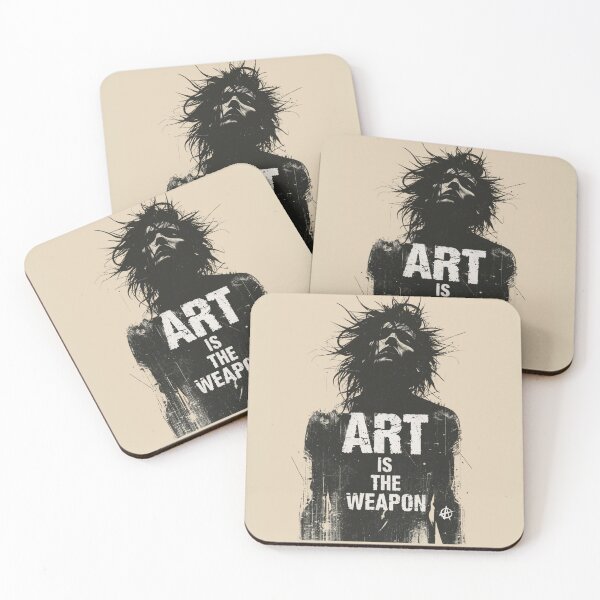 Item preview, Art Is The Weapon Anarchy Punk Rock Portrait Graphic designed and sold by ERODED SELF.