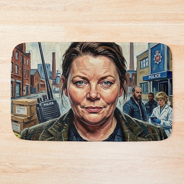 Item preview, NO OFFENCE - Manchester Crime Drama - DI Deering Oil Painting Art Print designed and sold by Art's Diner.