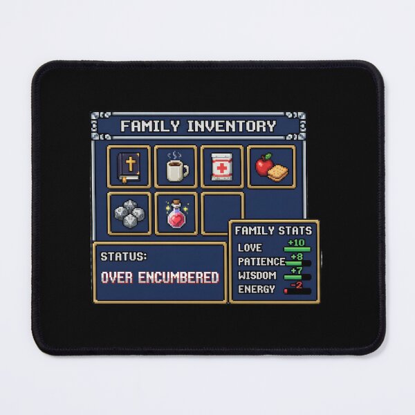 Item preview, Family Inventory Retro RPG Gamer Parent Christian Gift designed and sold by Faith Level Up.