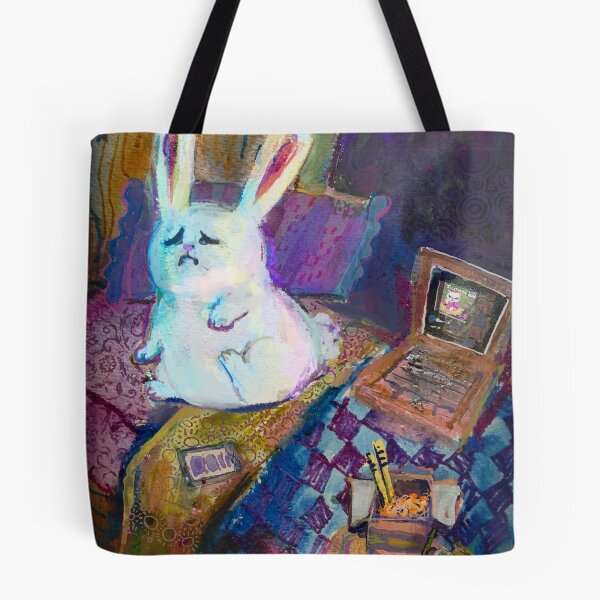 Item preview, The little bunny needs to cry to cleanse her soul, but the tears aren't coming. designed and sold by guilhernunes.