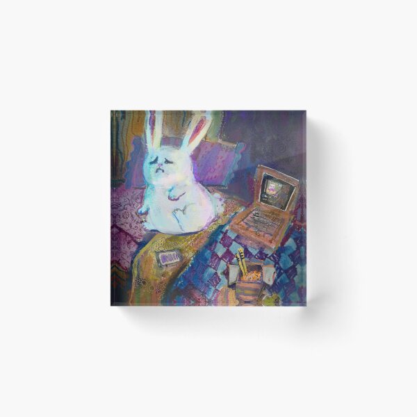 Item preview, The little bunny needs to cry to cleanse her soul, but the tears aren't coming. designed and sold by guilhernunes.