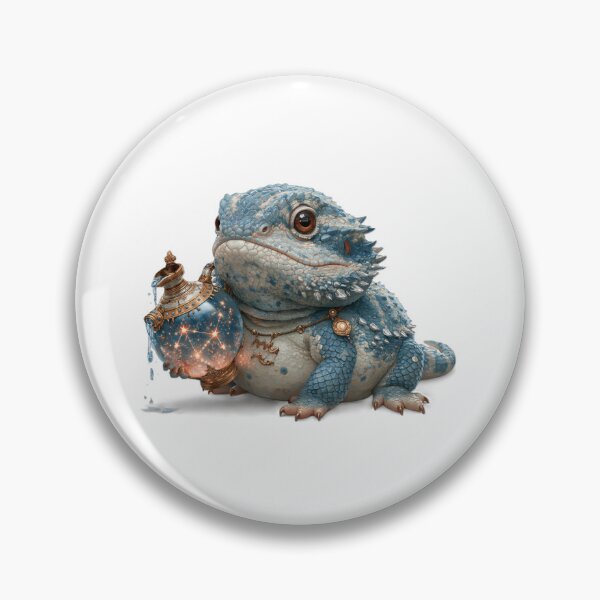 Item preview, Kawaii Bearded Dragon Zodiac Aquarius | Cute Reptile Astrology Art designed and sold by Moonlit Menagerie.