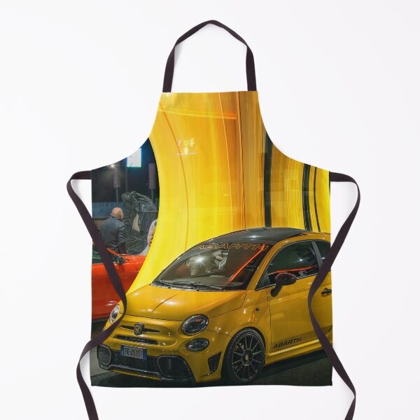 Item preview, Yellow Abarth 500 Pixel Stretch style - Italian Performance Car Art designed and sold by enzoade.