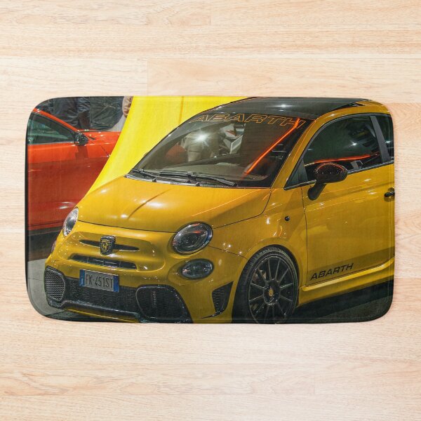 Item preview, Yellow Abarth 500 Pixel Stretch style - Italian Performance Car Art designed and sold by enzoade.