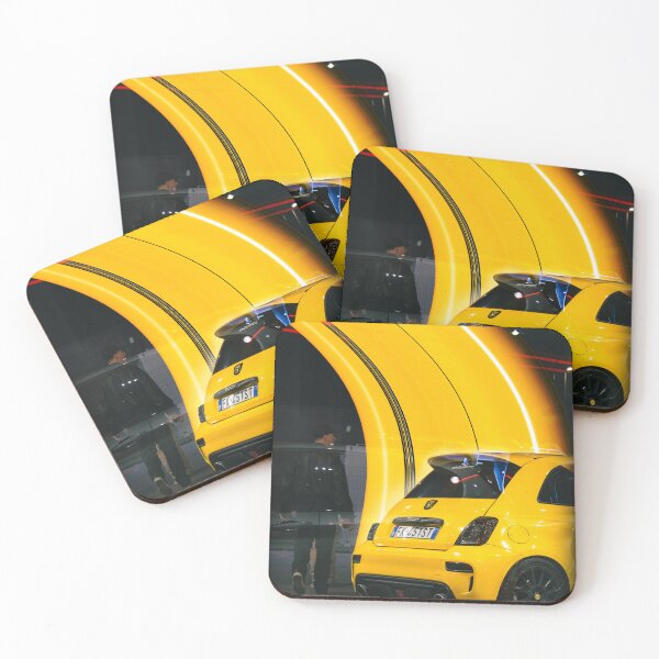 Item preview, Abarth 500 Yellow  - Italian Hot Hatch - Automotive Art designed and sold by enzoade.