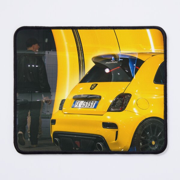 Item preview, Abarth 500 Yellow - Italian Hot Hatch - Automotive Art designed and sold by enzoade.