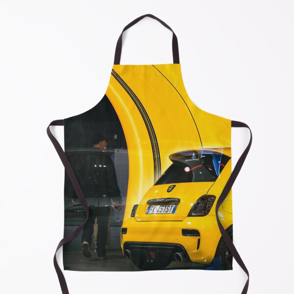 Item preview, Abarth 500 Yellow - Italian Hot Hatch - Automotive Art designed and sold by enzoade.
