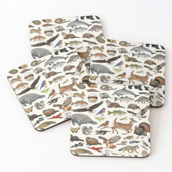Item preview, Animals of South Carolina Retro Style Identification Chart designed and sold by kakarikihill.
