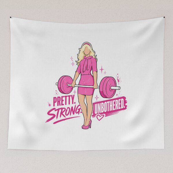 Item preview, Pretty Strong and Unbothered Gym Girl designed and sold by Digistore1221.