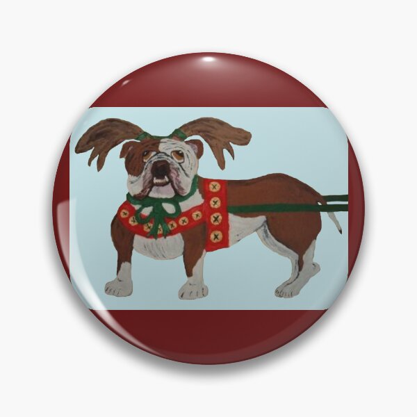 Item preview, Bulldog Santa's Reindeer designed and sold by Squirreldumplings.