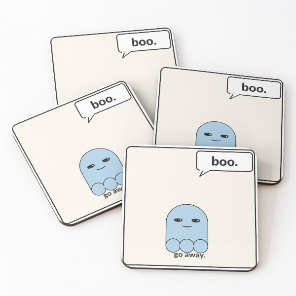 Item preview, Boo Go Away Funny Ghost Antisocial Sticker Gift designed and sold by RedRubyBubble.