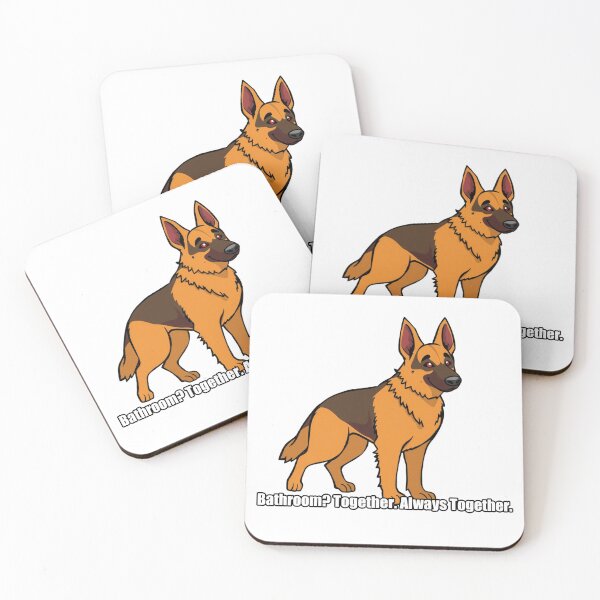 Item preview, German Shepherd Sticker - Bathroom Together Always Together - Funny GSD Gift designed and sold by pawdrops.