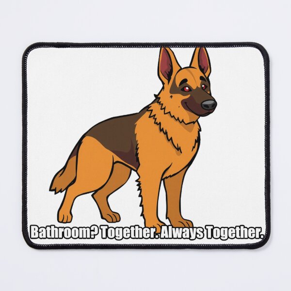 Item preview, German Shepherd Sticker - Bathroom Together Always Together - Funny GSD Gift designed and sold by pawdrops.