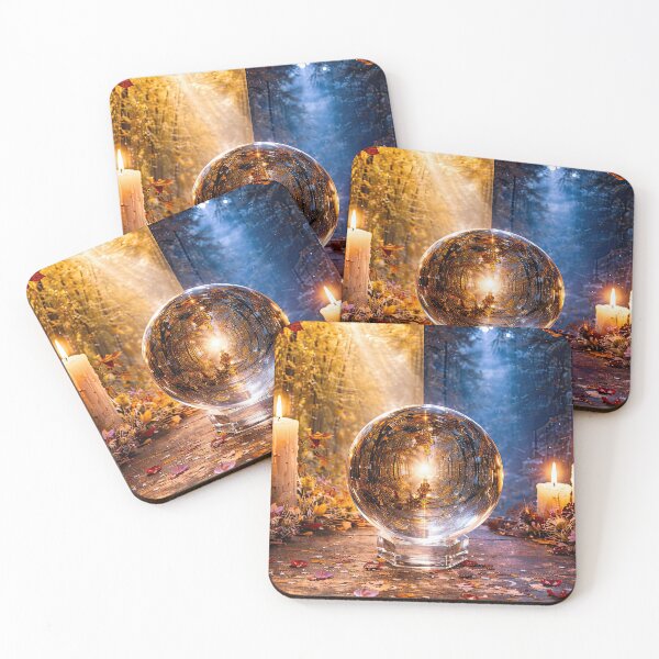 Item preview, Enchanted Autumn Equinox Day and Night with Candles and Seasons designed and sold by Stephanie Laird.